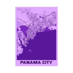 Panama City - Panama Lavender City Map T-Shirt