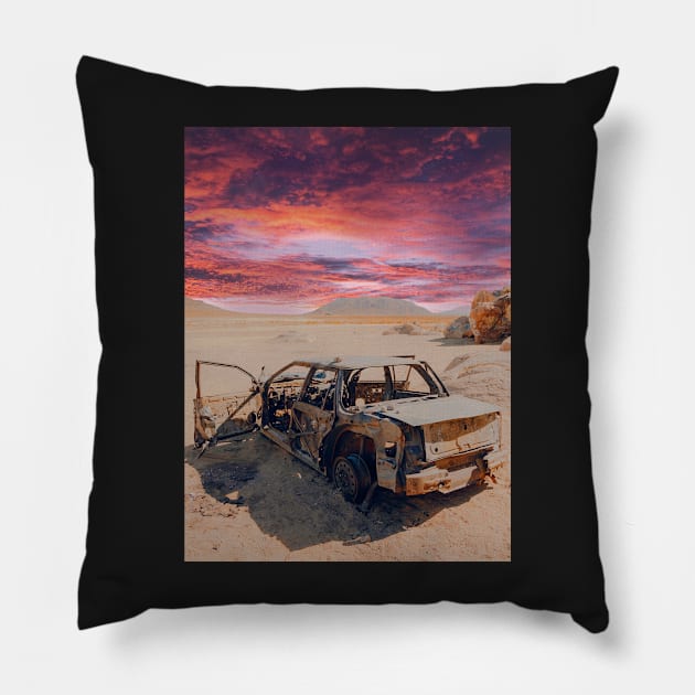 Car Wreck Pillow by Shaheen01