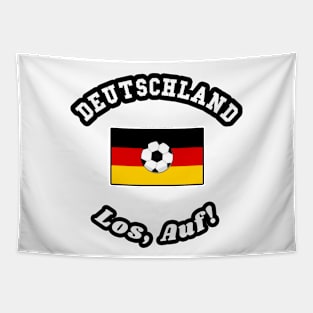 ⚽ Deutschland Football, Schwarz-Rot-Gold, Los Auf! Team Spirit Tapestry