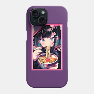 Cute Anime Girl |  Ramen Noodles | Hentaii Chibi Kawaii Design Phone Case