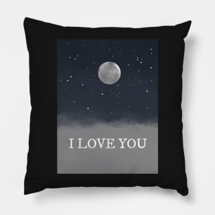 I Love You Moon And Stars At Night Pillow