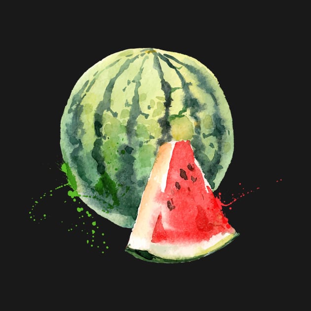 Image: Watercolor, Watermelon by itemful