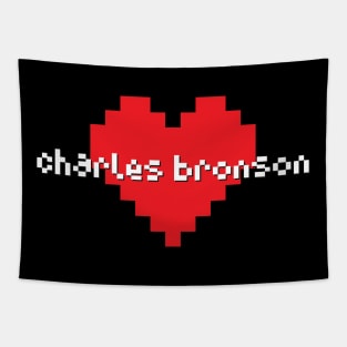 Charles bronson -> pixel art style Tapestry