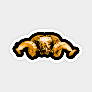 Ram Skull Yellow Magnet