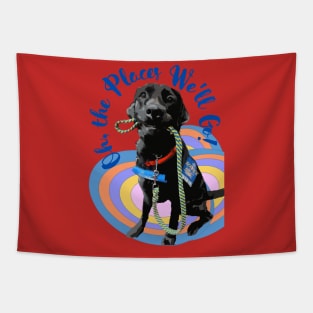 Oh the Places We Will Go Black Lab Tapestry