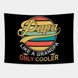 PAPA like a Grandpa ONLY COOLER Funny Dad Papa Definition Tapestry