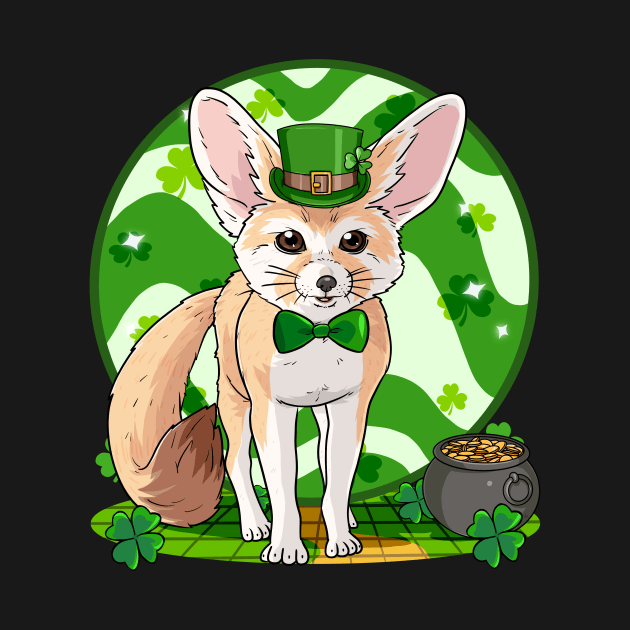 Fennec Fox St. Patricks Day Irish Leprechaun by Noseking