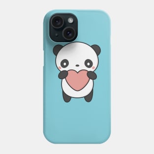 Kawaii Cute Panda With Heart Phone Case