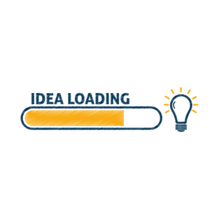 Idea Loading Shirt with Light Bulb and Loading Bar Long Sleeve T-Shirt