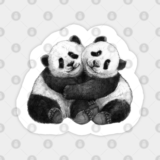 Babies Panda - hugs G2016-143 Magnet by schukina art