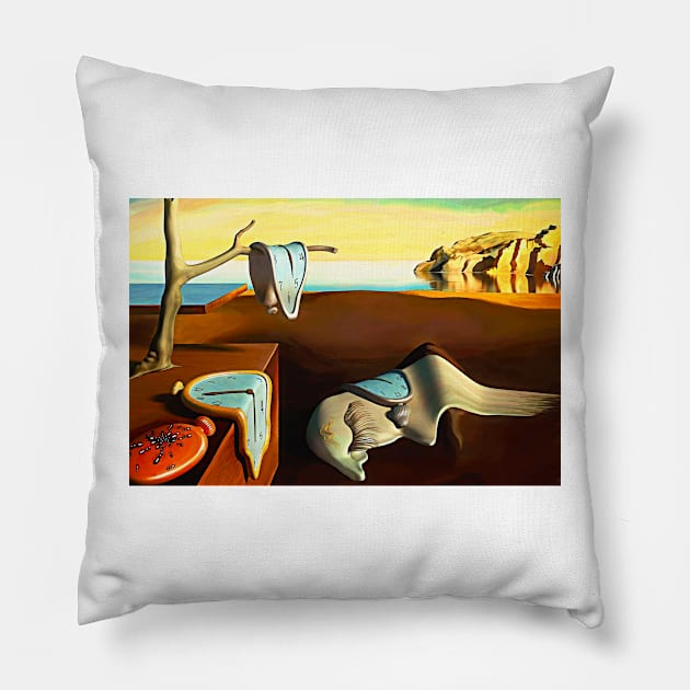 Salvador Dali The Persistence of Memory Print Surrealism Pillow by ZiggyPrint