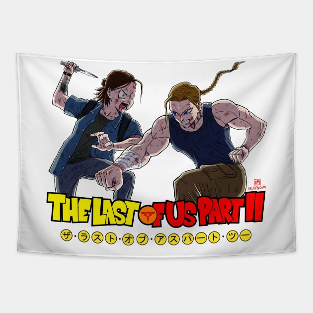 The Last of Us Part II x Dragon Ball Z Tapestry by Akatsuya