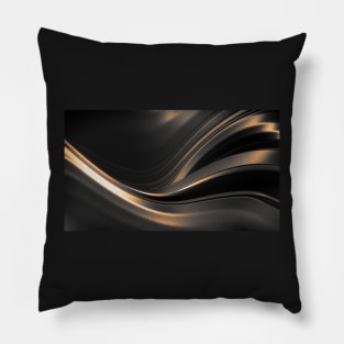 Dark Gold Abstraction Pillow