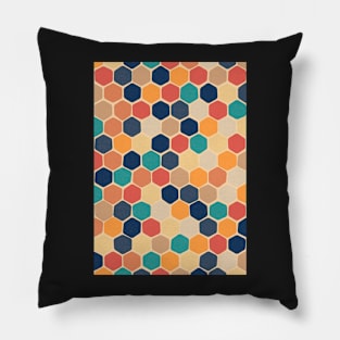 Hexagons (Autumn Palette) Pillow