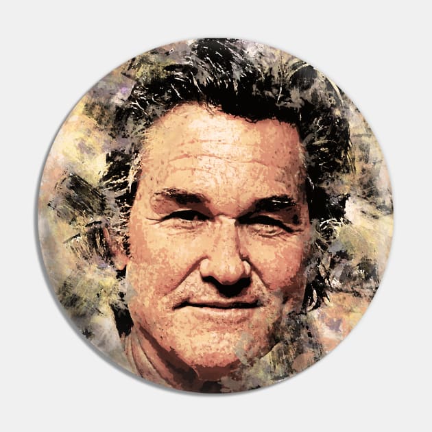 Kurt Russell Actor Portrait ✪ A Tribute to a LEGEND ✪ Abstract Watercolor Pin by Naumovski