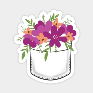 Pocket Bouquet to go for Purple Flower Lovers Magnet