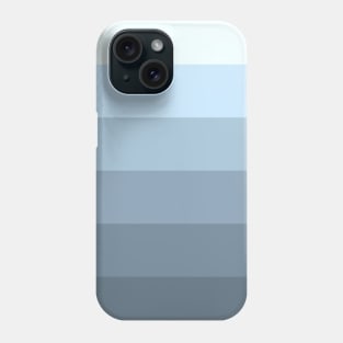 Stripes - Gradient - Dark to Light sea to sky blue Phone Case