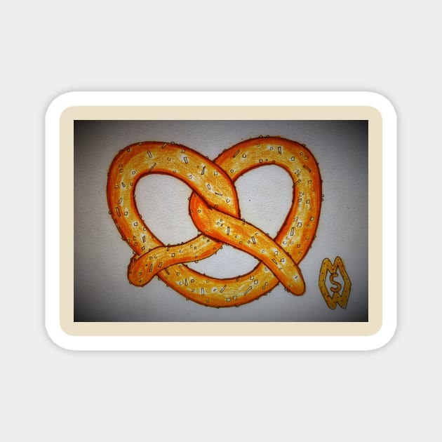 Salty Pretzel Magnet by Matt Starr Fine Art