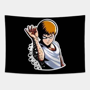 Reigen using his iconic "salt splash" Tapestry