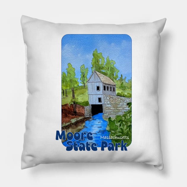 Moore State Park, Massachusetts Pillow by MMcBuck