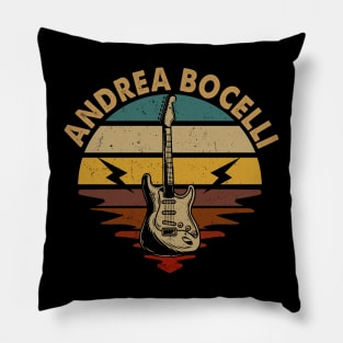 Vintage Guitar Proud To Be Andrea Name Retro Pillow