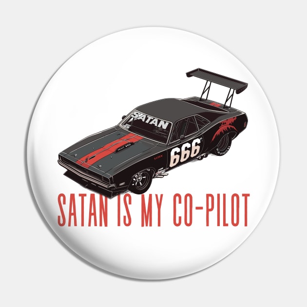 Satan Is My Co-Pilot Pin by DankFutura