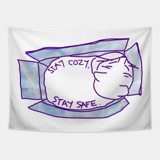 Stay Cozy, Stay Safe Tapestry