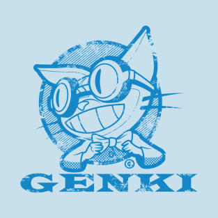 Just Genki! blue T-Shirt