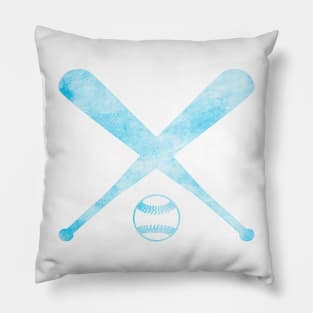 Softball Blue Pillow