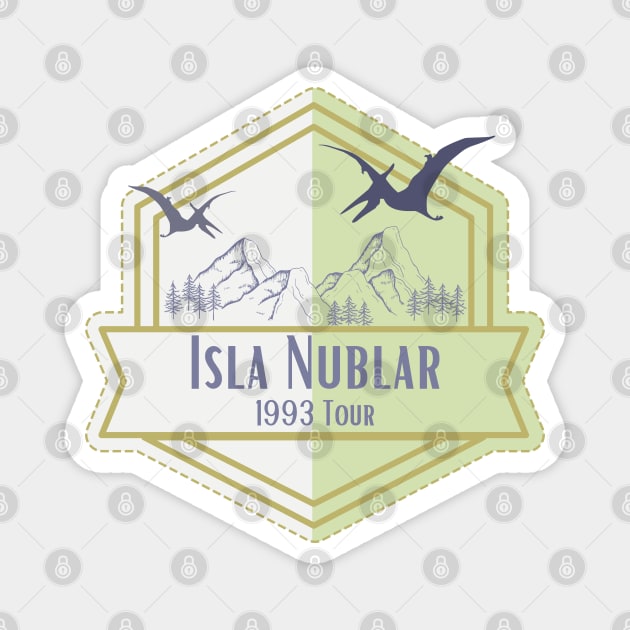 Jurassic Park Isla Nublar 1993 Tour Magnet by Jurassic Merch