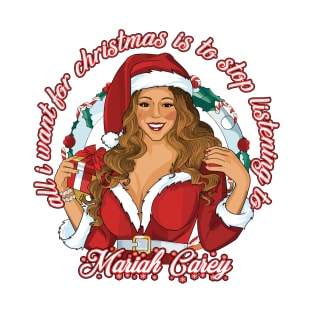 Mariah Carey Funny Christmas Design T-Shirt