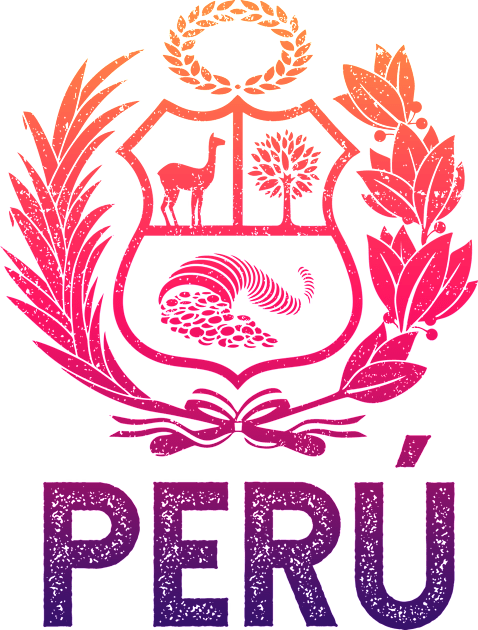 Peru - Coat of arms - colorful design Kids T-Shirt by verde