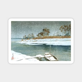 Snow at Koshigaya by Kawase Hasui Magnet