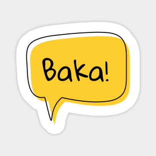 Anime Baka Text Cloud Magnet