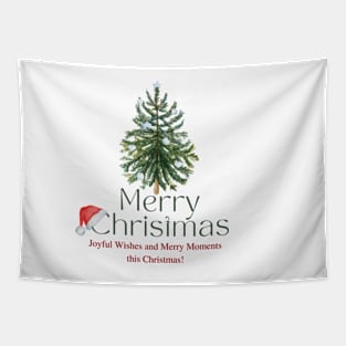 Joyful Wishes and Merry Christmas Tapestry