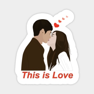 Man and woman kissing Magnet