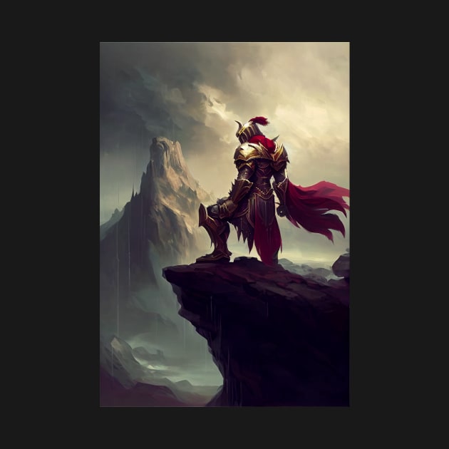 Greek Spartan Upon A Mountain Top by TortillaChief