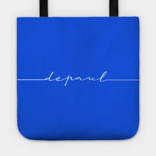 Beautiful hand script of DePaul Tote