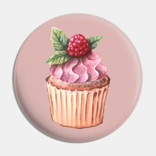 Raspberry Cupcake Pin