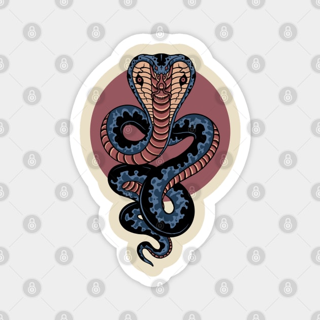 vintage cobra tattoo Magnet by donipacoceng