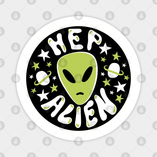 Hep Alien Magnet by Doodle by Meg