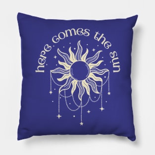 Musical Sun | Here Comes the Sun (light design) Pillow