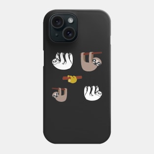 Sloth 5 pk Stickers Collection Phone Case