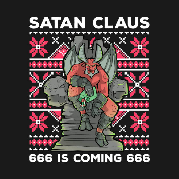 Ugly Christmas Satan Satanic Santa Devil Gothic Occult Goth by TellingTales