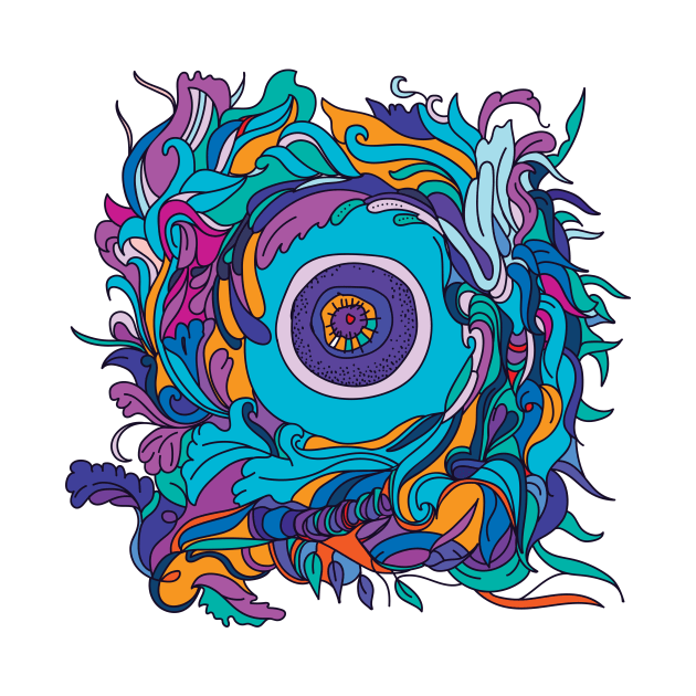 Perception psychedelic eye with iris by IngaDesign