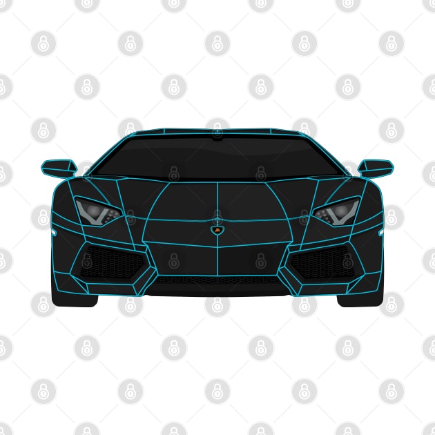 AVENTADOR BLUE AND BLACK by VENZ0LIC