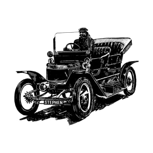 Stephen Boys Name Vintage Antique Car For Stephen T-Shirt