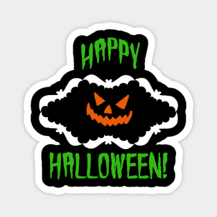 Happy halloween inside bat layer retro Magnet