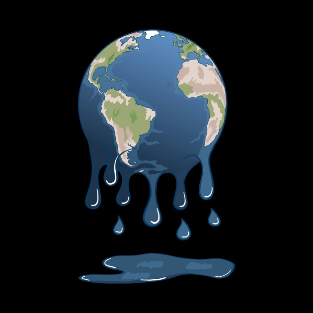 melting earth graphic sublimation by Babyborn