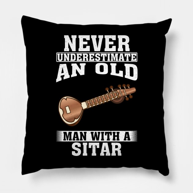 Never Underestimate an Old Man with A Sitar Pillow by silvercoin